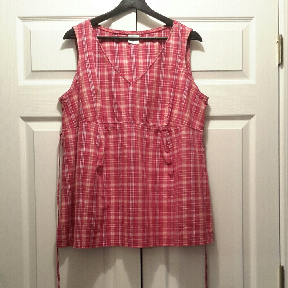 Motherhood Sleeveless Top (Pink Plaid)K-25
